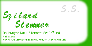 szilard slemmer business card